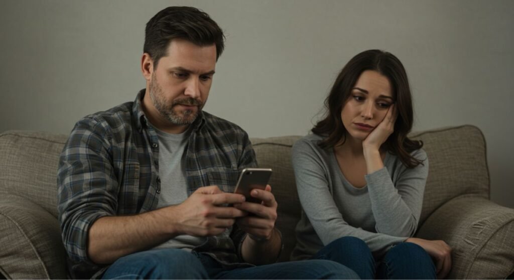 He’s More Invested in His Phone Than in You