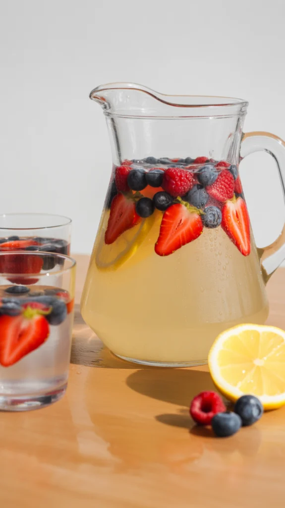 Berry Lemonade with Frozen Fruit