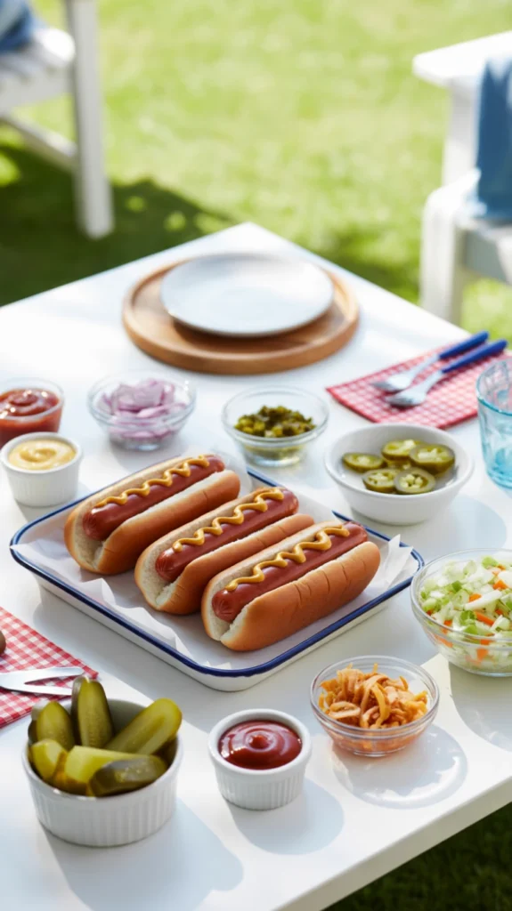 Build-Your-Own Hot Dog Bar
